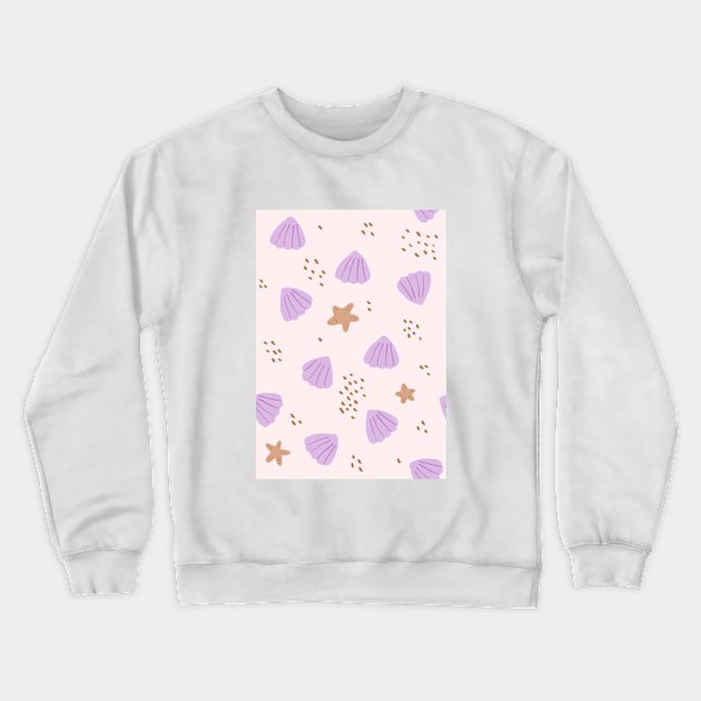 Beach Pastel Pattern Crewneck Sweatshirt by Artsy Morning Studio